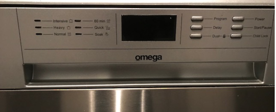 Omega Dishwasher Control panel SS ODW707XB, DW2112P/1,